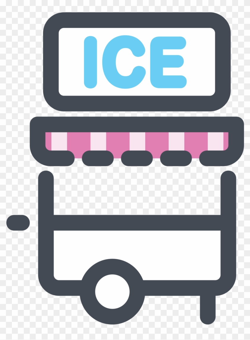 Ice Cream Trailer Icon - Ice Cream Clipart #4685580