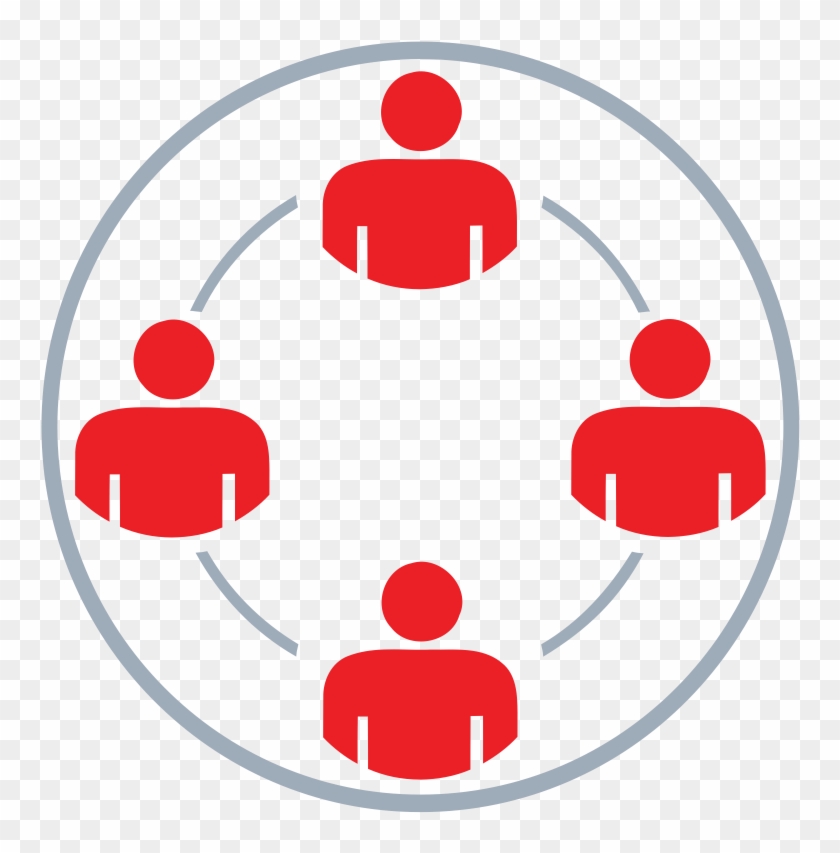 Group Connected In Circle - Team Development Icon Clipart #4685976
