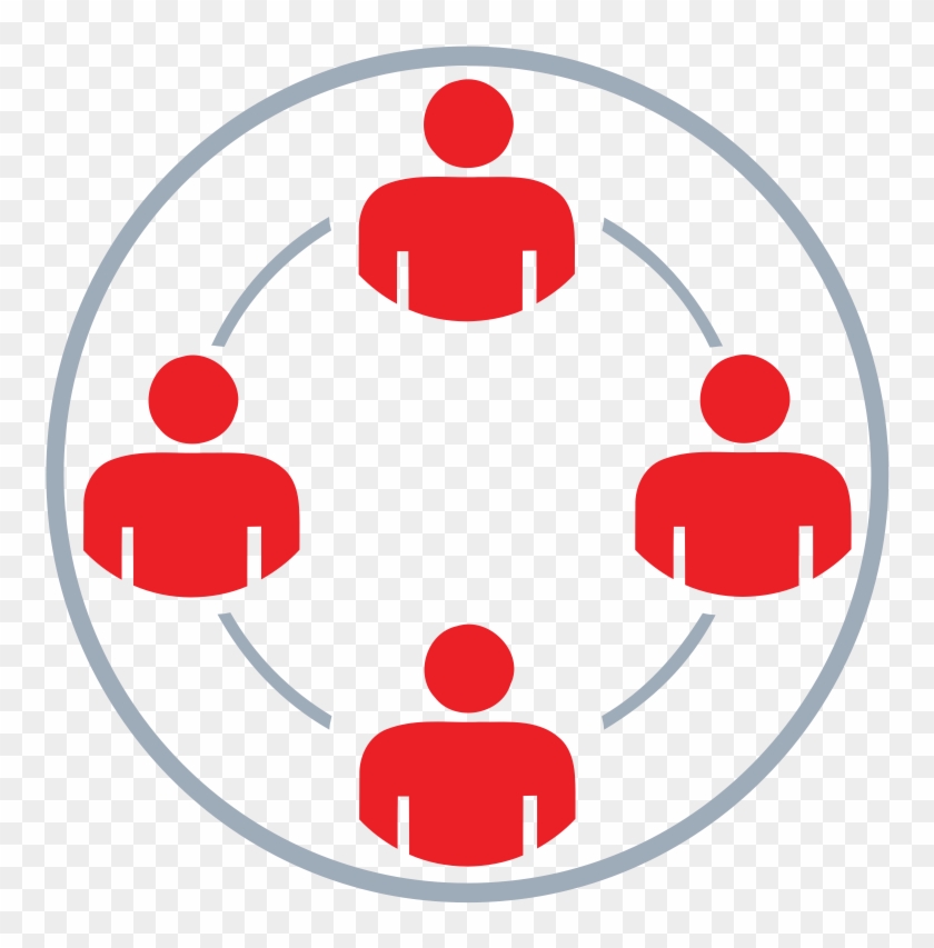 Group Connected In Circle - Team Development Icon Clipart