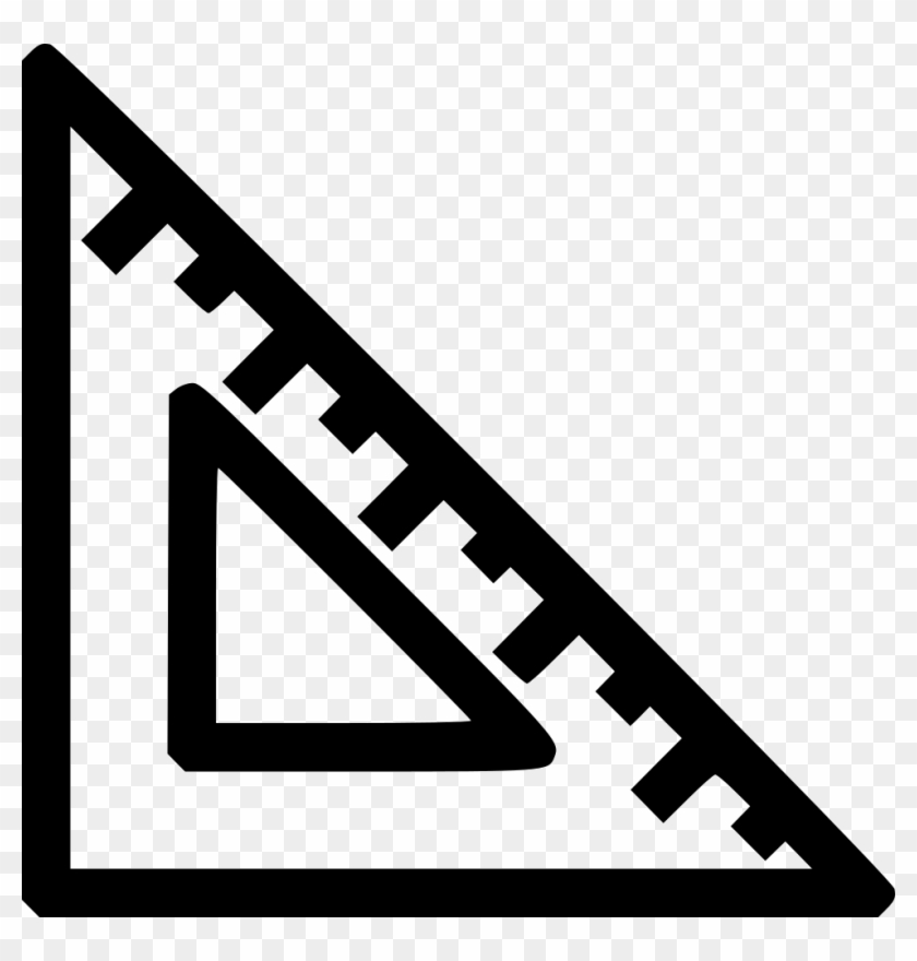 Design Rule Shape Triangle Geometry Maths Tool Comments - Triangle Ruler Icon Png Clipart #4686794