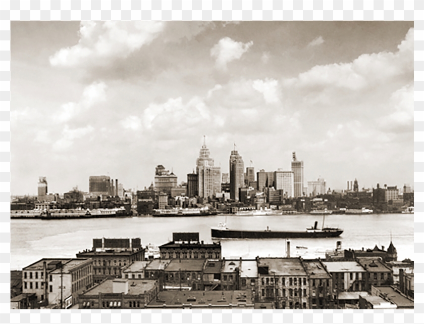 Old Detroit Skyline - Skyline Clipart #4687049