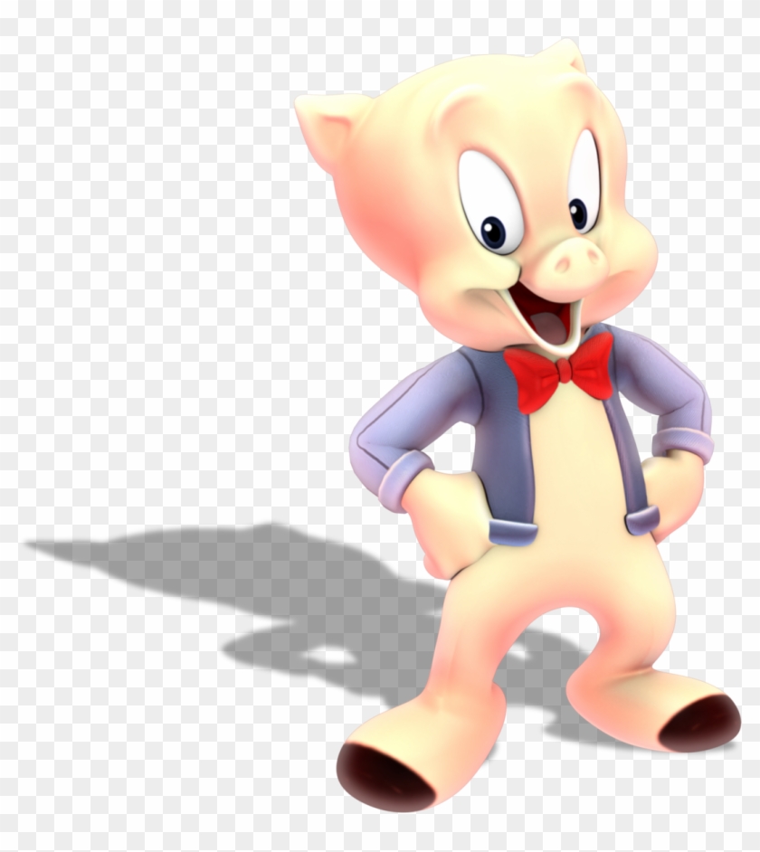 A Model Of Porky Pig From The Looney Tunes - Cartoon Clipart #4687082