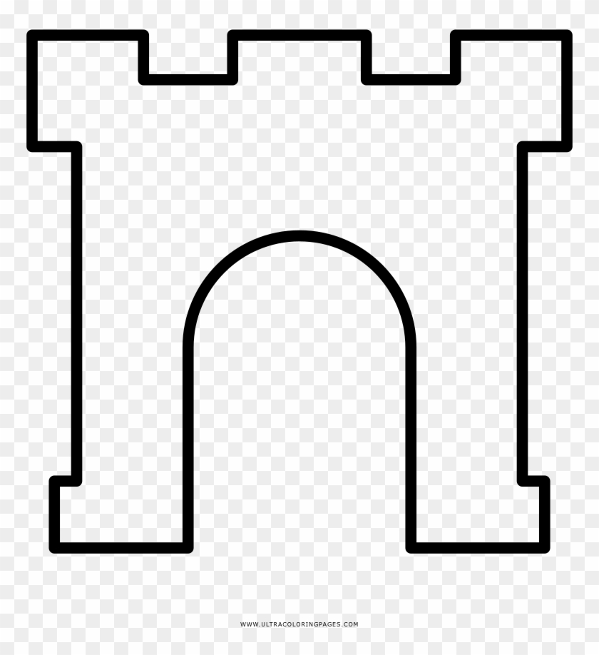 Archway Coloring Page - Line Art Clipart #4687487