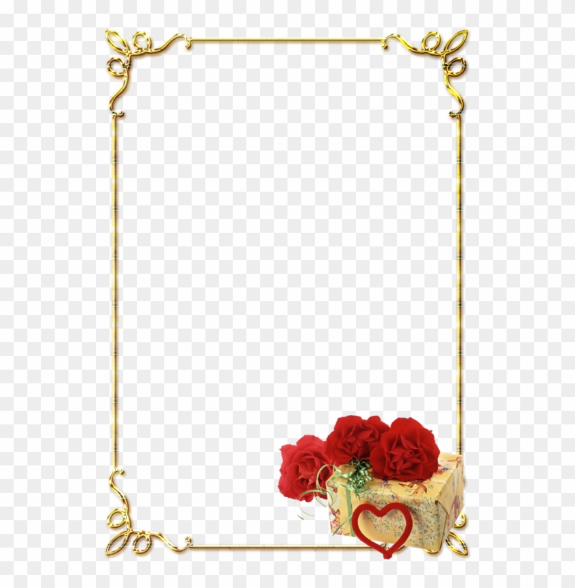 Frames Png, Photoshop Design, Adobe Photoshop, Wedding - Rose Flower Border Design Clipart #4689139