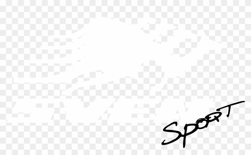 Sven Sport Logo Black And White - Calligraphy Clipart #4690378