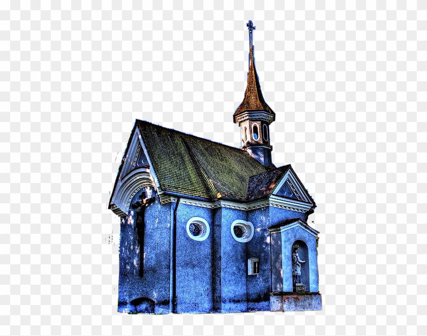#church #blue #cross #steeple #door #windows #building - Beautiful Small Church Clipart
