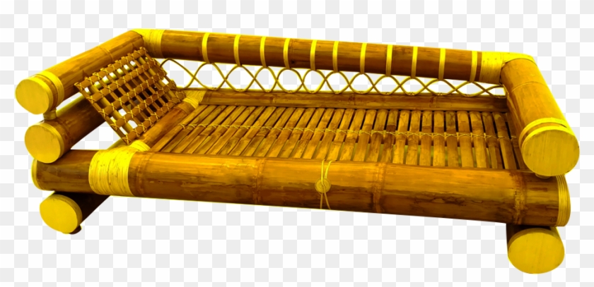Low Height Bamboo Lounge - Studio Couch Clipart