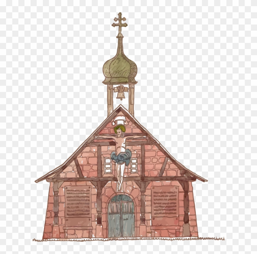 Christian Church Line Art Drawing Christianity - Steeple Clipart