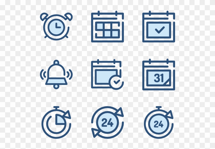 Time And Date - Date Time Place Icons Clipart #4691373