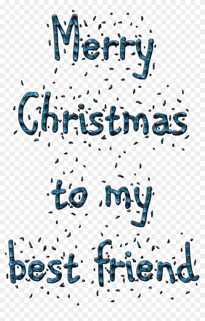 Merry Christmas To My Best Friend - Calligraphy Clipart