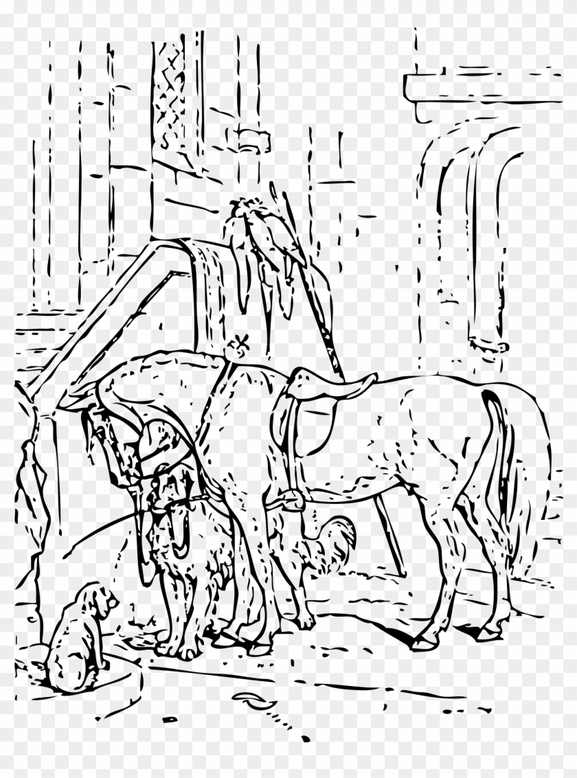 This Free Icons Png Design Of Waiting For Their Master - Ausmalbild Pferdestall Clipart
