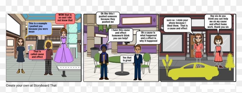 Cause And Effect Comic - Cartoon Clipart #4692949