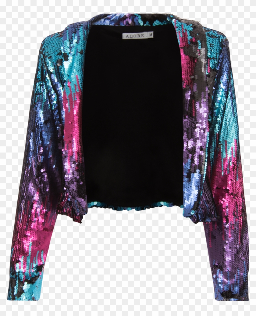 Multi-color Sequin Blazer - Cardigan Clipart