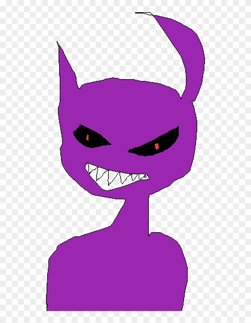 It Ugly Purple Guy With Bunny Ears - Cartoon Clipart #4693186
