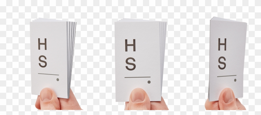 Hand Holding Luxe Business Card With Measurement In - Plywood Clipart