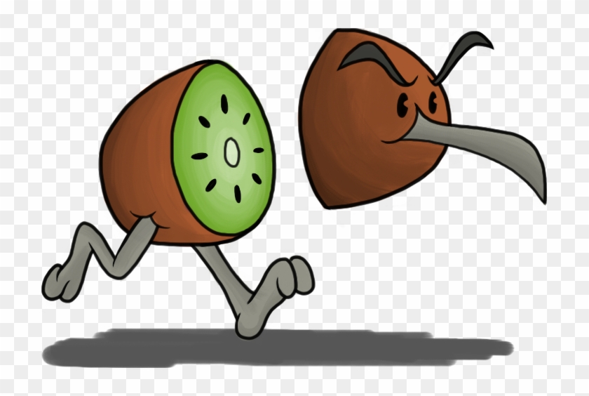 Cartoon Kiwi Bird Png Transparent Cartoon Kiwi Bird - Kiwi Bird Fruit Cartoon Clipart #4693752