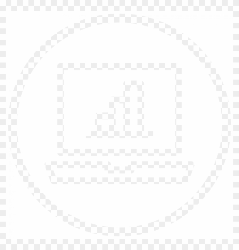 View Larger Image White Computer Icon With A Bar Graph - Icon Clipart