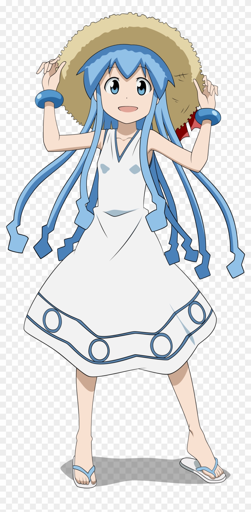 Wearing A Hat , - Ika Musume Fanservice Clipart