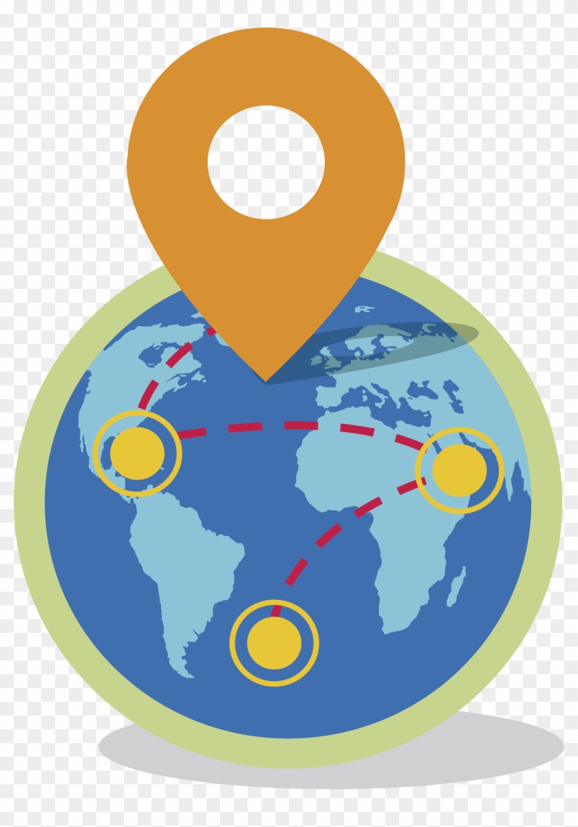 Southeast Asia World Map Globe - World Map Vector Clipart #4694198