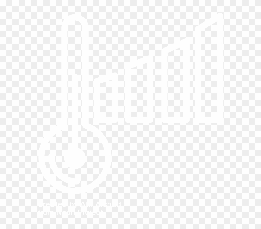 Wireless Temperature Sensor Icon White - Graphic Design Clipart