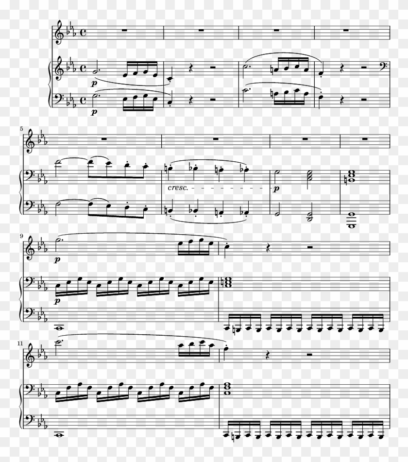 2" \header { Tagline = - Sonate En Do Mineur Mozart Clipart #4695763