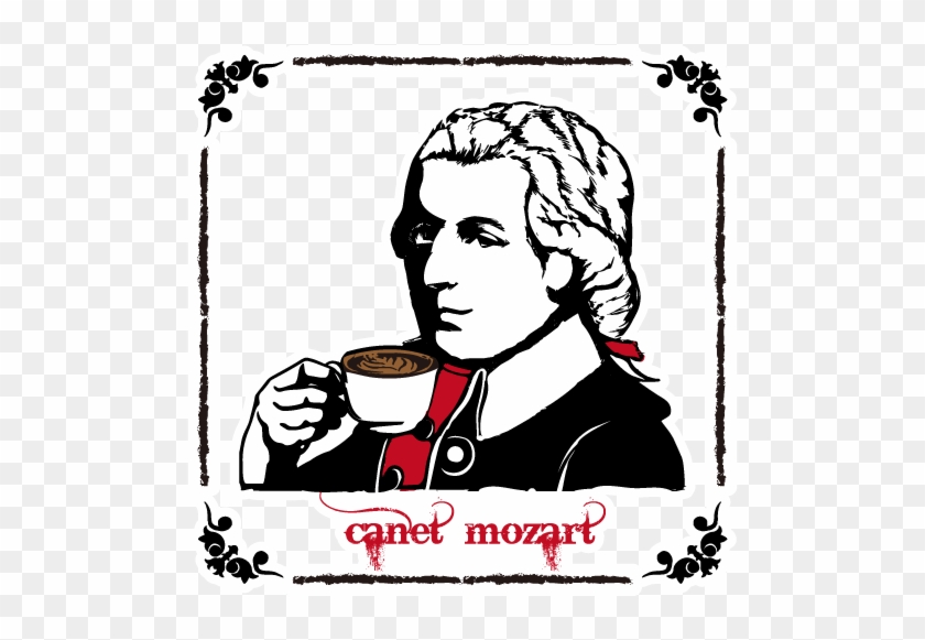 Costa Rica Canet Musician Series Mozart - Cartoon Clipart