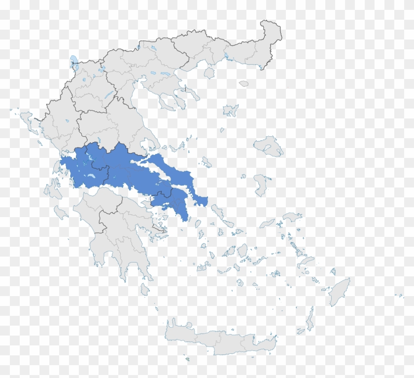 Central Greece Map Clipart #4696226