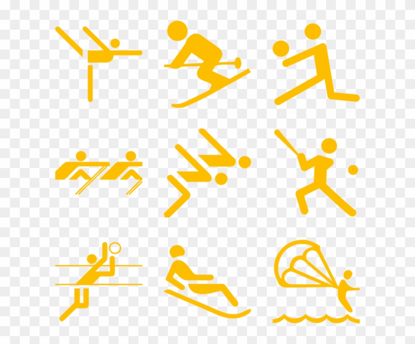 Sports Icon In Style Simple Yellow All Icon, Icon Set, - David Schwimmer Clipart #4696413
