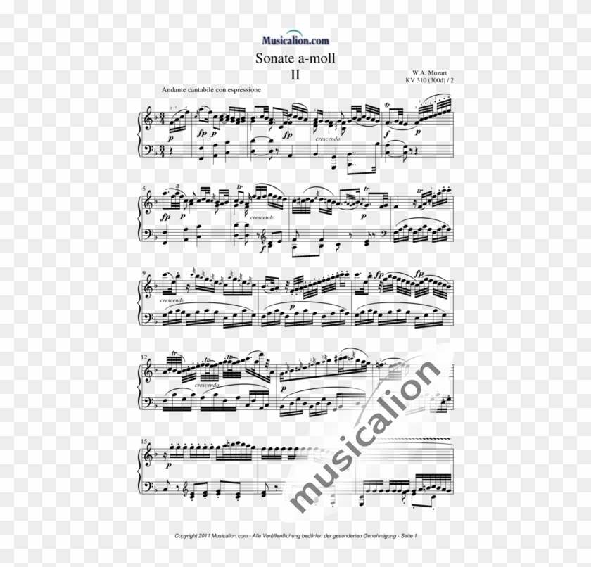 Mozart, Wolfgang Amadeus - Sheet Music Clipart