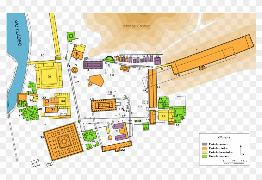 Archivo Plan De Olimpia Santuario Es Svg - Site Of Ancient Olympia Clipart