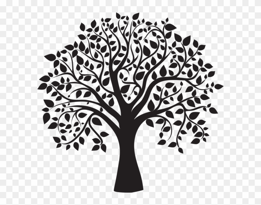 Arbre Silhouette Png - Tree Clipart Black And White Transparent Png #4697715