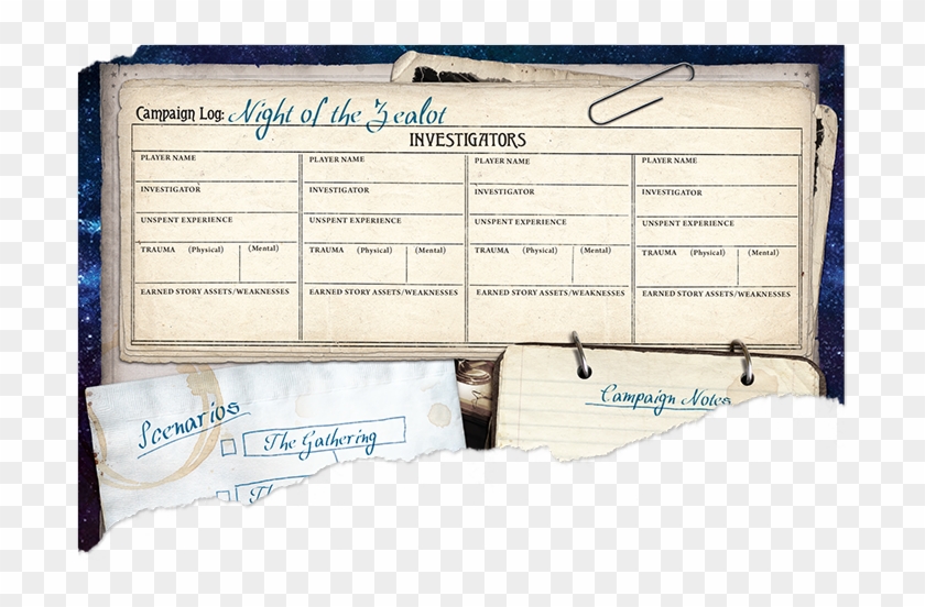 Ahc01 Campaign Guide Ripped - Arkham Horror Card Game Sheet Clipart