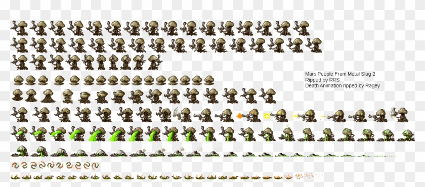 Click For Full Sized Image Mars People - Metal Slug Martian Sprite Clipart ...