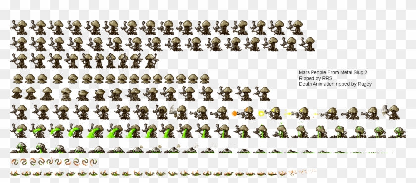 Click For Full Sized Image Mars People - Metal Slug Martian Sprite Clipart