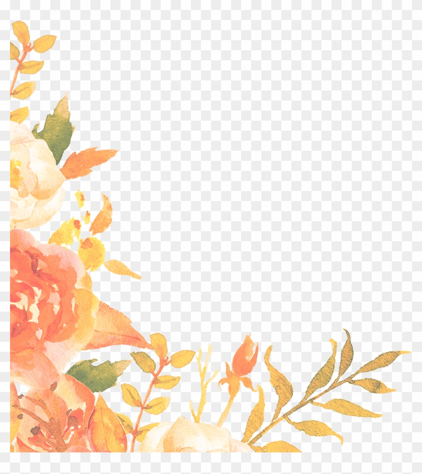Clip Art Freeuse Enrolment Hello Happiness - Peach Flowers Border Png Transparent Png #4699342