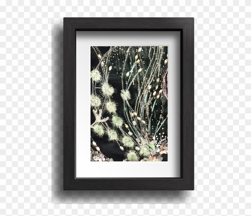 An Old Chinese Silk Embroidery, Ripped And Torn, Once - Picture Frame Clipart