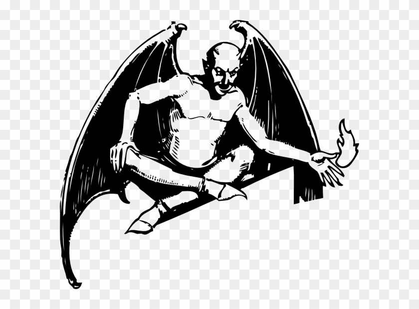 Sitting Devil Svg Clip Arts 600 X 539 Px - Png Download #470844