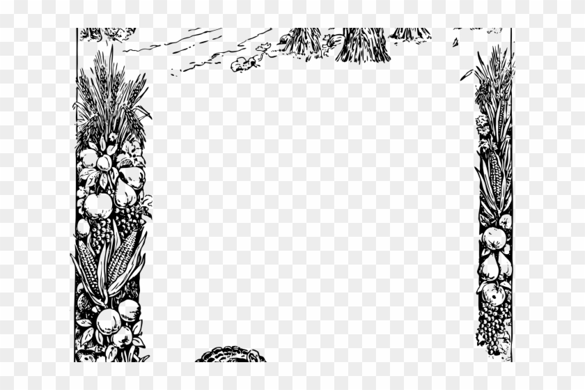 Black And White Border - Happy Thanksgiving Black And White Clipart - Png Download #470896