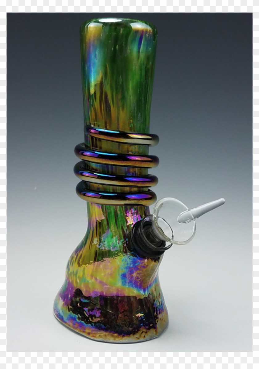 Iridescent Laid Back Bong With Glass Wrap By Mile High - Iridescent Bong Clipart