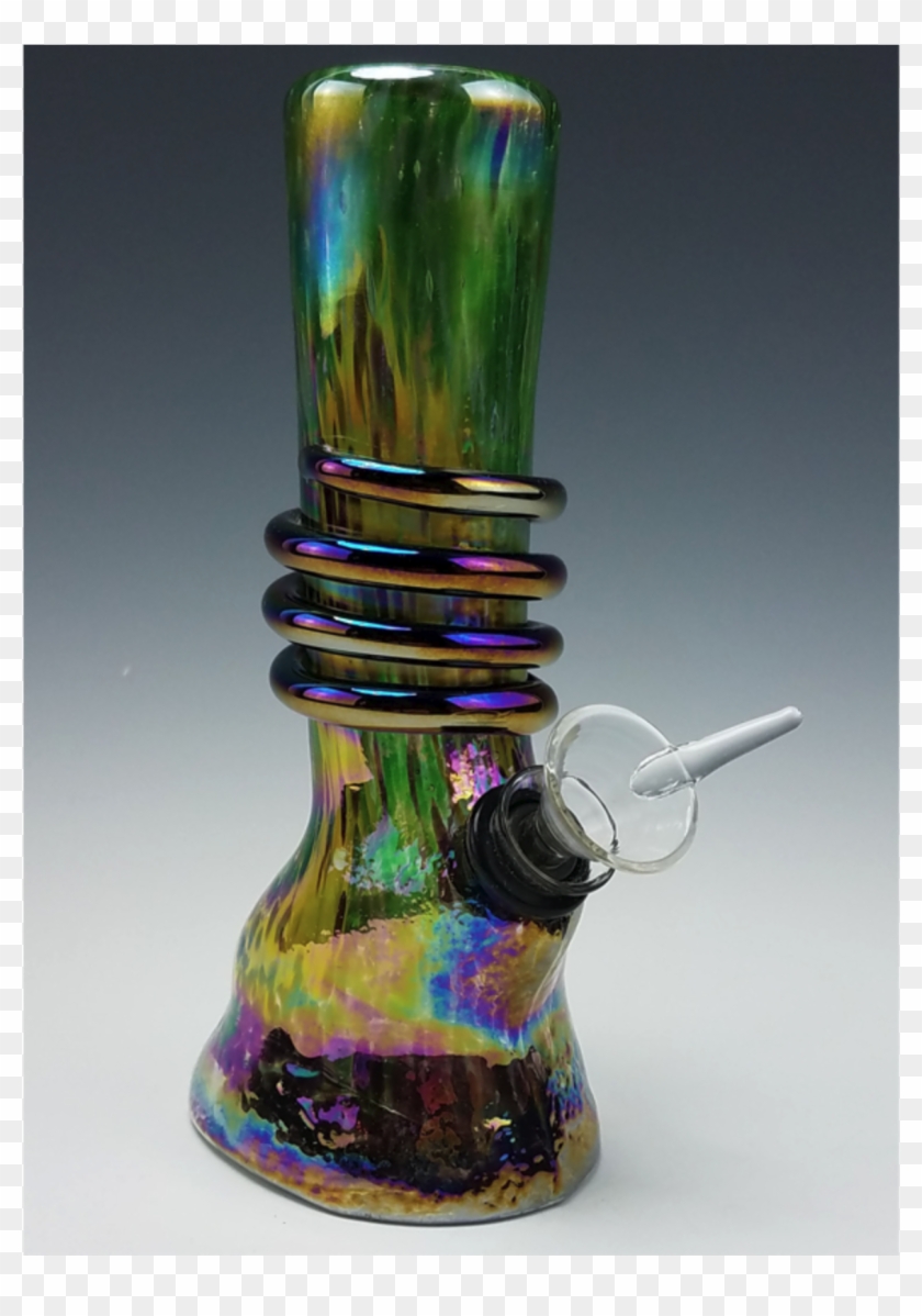 Iridescent Laid Back Bong With Glass Wrap By Mile High - Iridescent Bong Clipart #471996