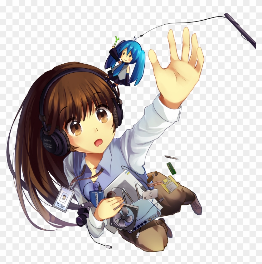 Information - Anime Girl With Outstretched Hand Clipart