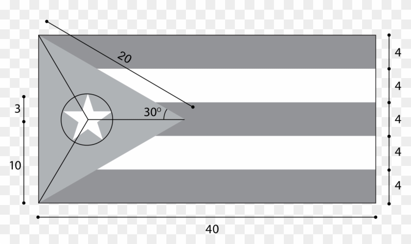 Puerto Rico Flag Measurements , Png Download - Puerto Rico Flag Measurements Clipart
