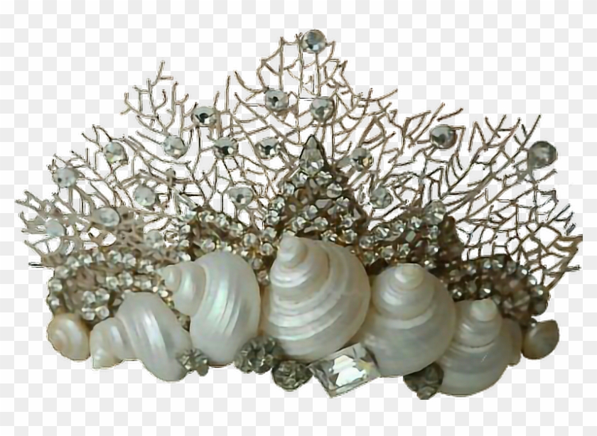 Mermaidcrown Mermaidlife Mermaid Seaside Crown Corona - Shell Crown Transparent Png Clipart