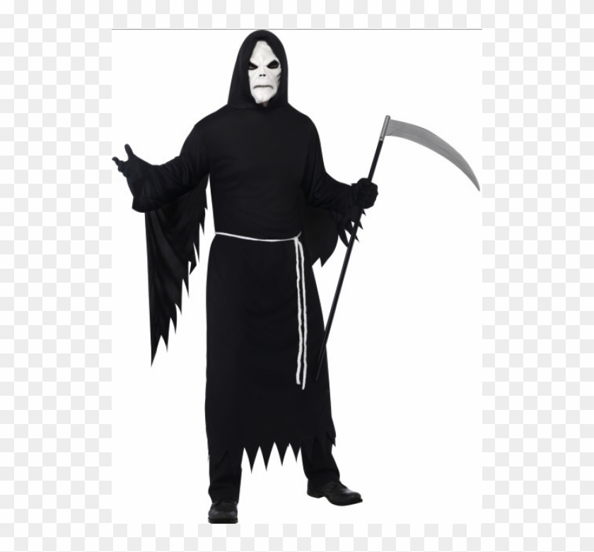 Grim Reaper Costume With Mask - Grim Reaper Fancy Dress Clipart #474212