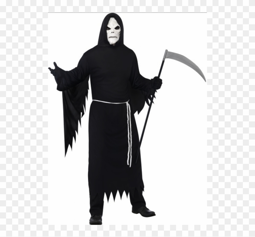 Grim Reaper Costume With Mask - Grim Reaper Fancy Dress Clipart
