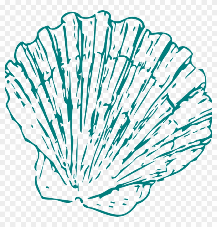 Seashell Clipart Greeen Sea Shell Clip Art At Clker - Png Download