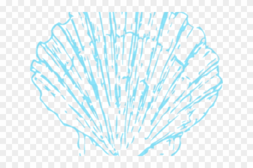 Blue Clipart Seashell - Clipart Seashell Png Transparent Png #474419