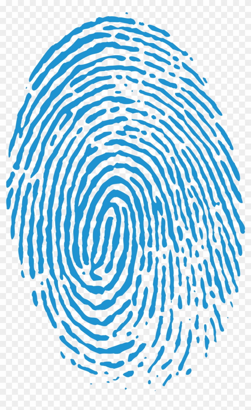 Transparent Background Blue Fingerprint Clipart