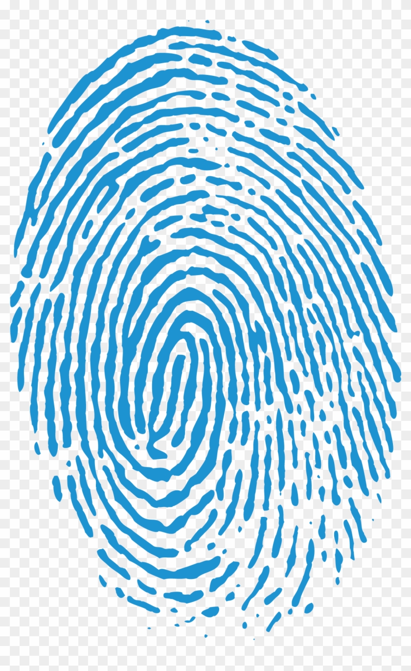 Transparent Background Blue Fingerprint Clipart #474532