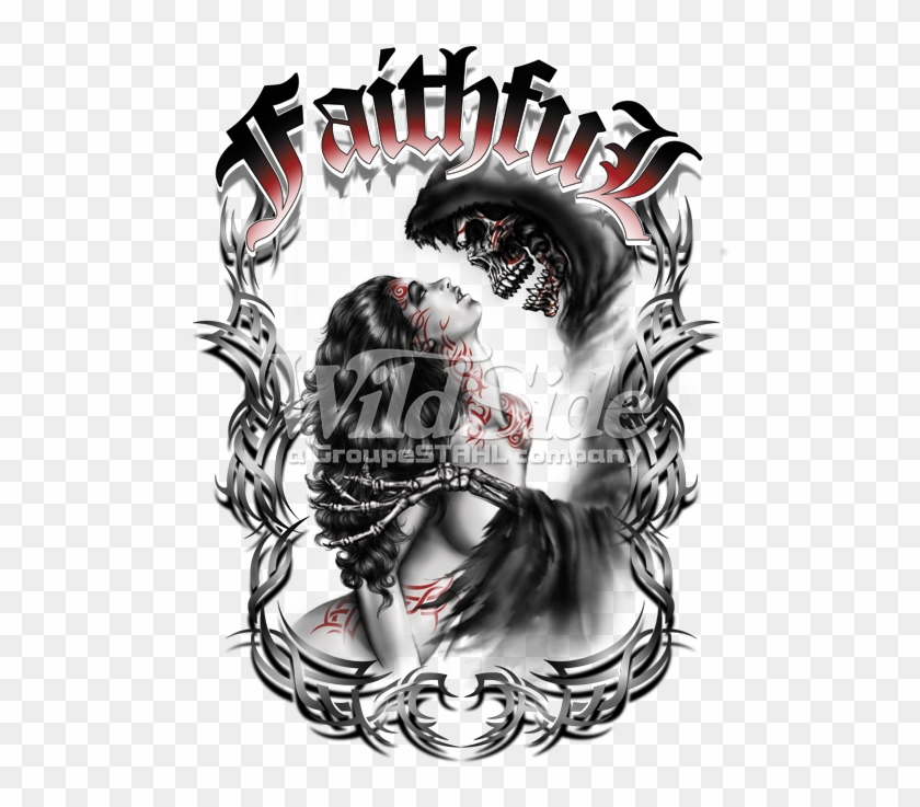 Girl & Reaper - Illustration Clipart #475055